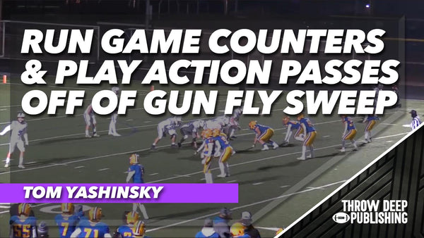 Run Game Counters and Play Action Passes off of the Shotgun Fly Sweep